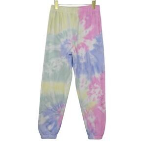 Playboy Pacsun Pastel Tie Dye Rainbow Jogger Sweatpants Small Rhinestone Bunny